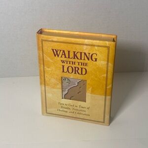 Walking With The Lord Hardcover Devotional Bible  - Yellow